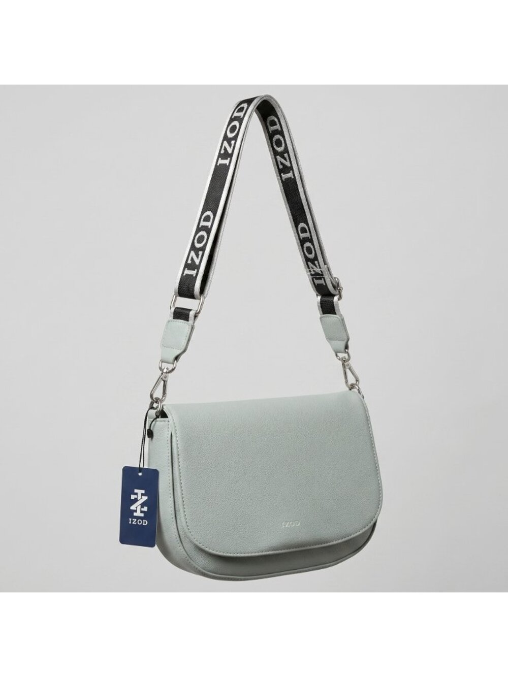 IZOD Women’s Crossbody Saddle Bag Purse in Light Sage Green Color NEW With Tag